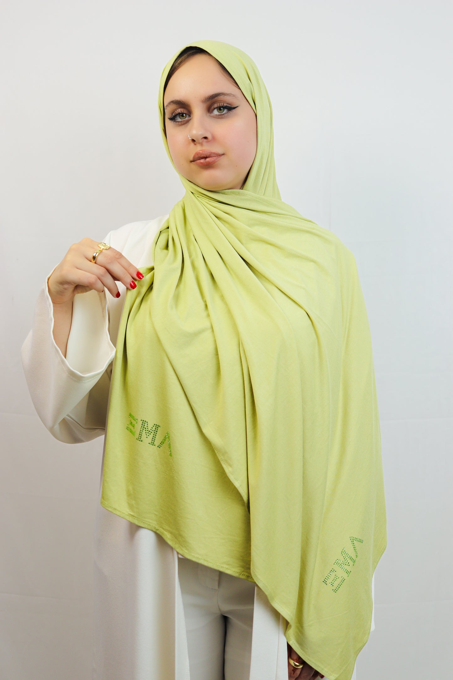 Bambú Jersey Stone Σ Lime