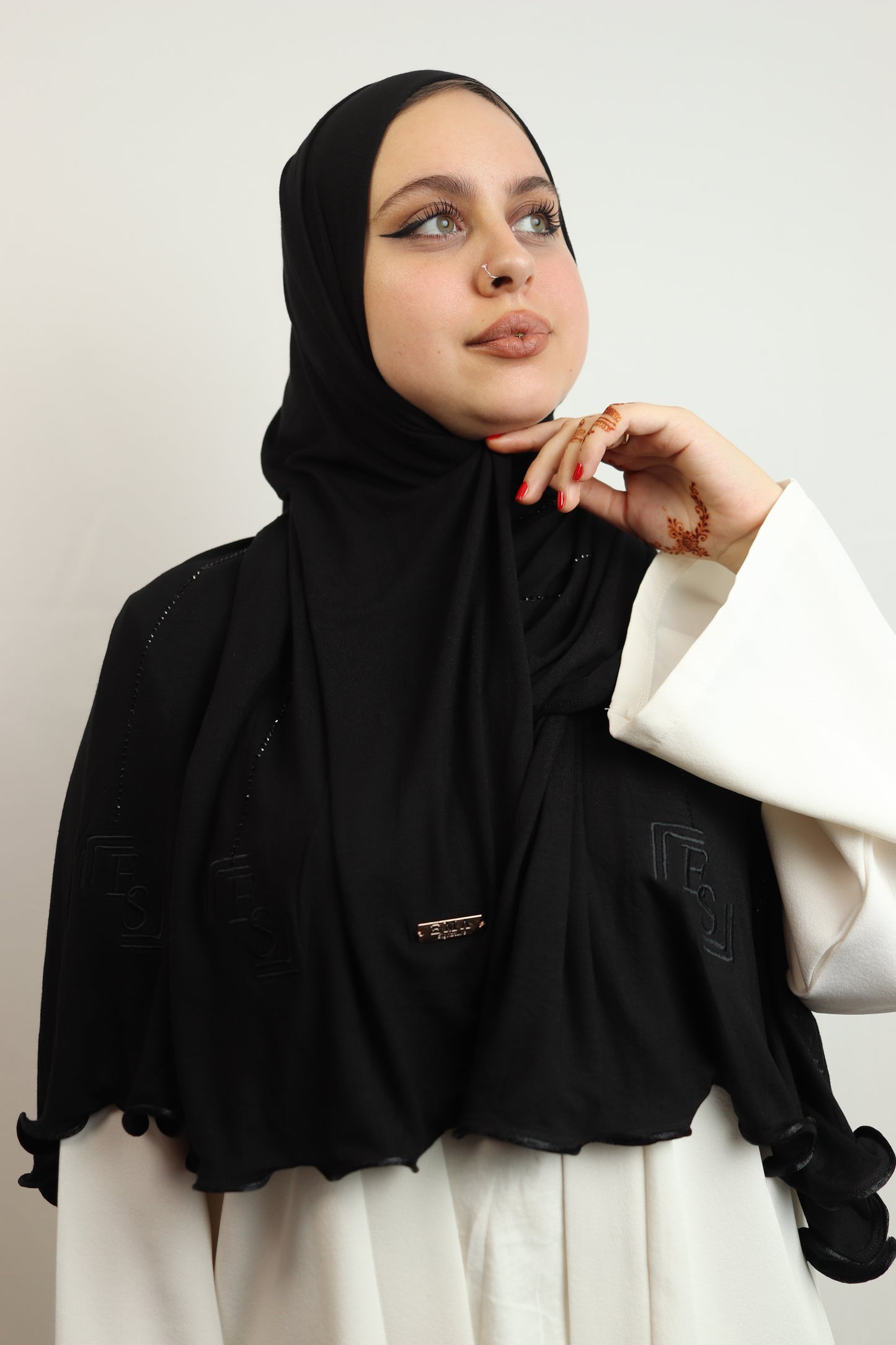 Premium Jersey con Strass + Embroidery Σ Luxury black